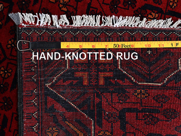 2'5" x 5'11" New Hand Knotted Red Wool Runner Oriental Rug - MOA1022490