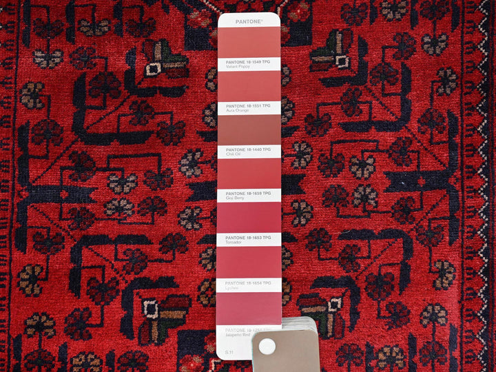 2'8" x 6'4" New Hand Knotted Red Wool Runner Oriental Rug - MOA1022491