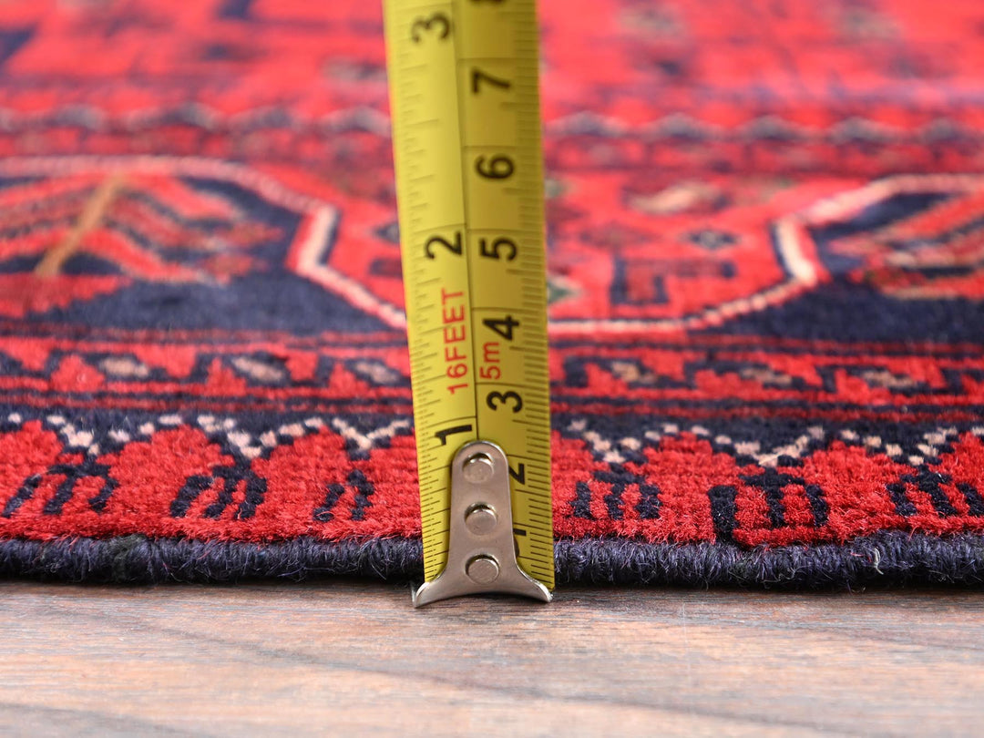 2'8" x 6'4" New Hand Knotted Red Wool Runner Oriental Rug - MOA1022491