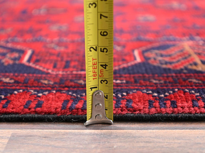 2'8" x 3'11" New Hand Knotted Red Wool Rectangle Oriental Rug - MOA1022493