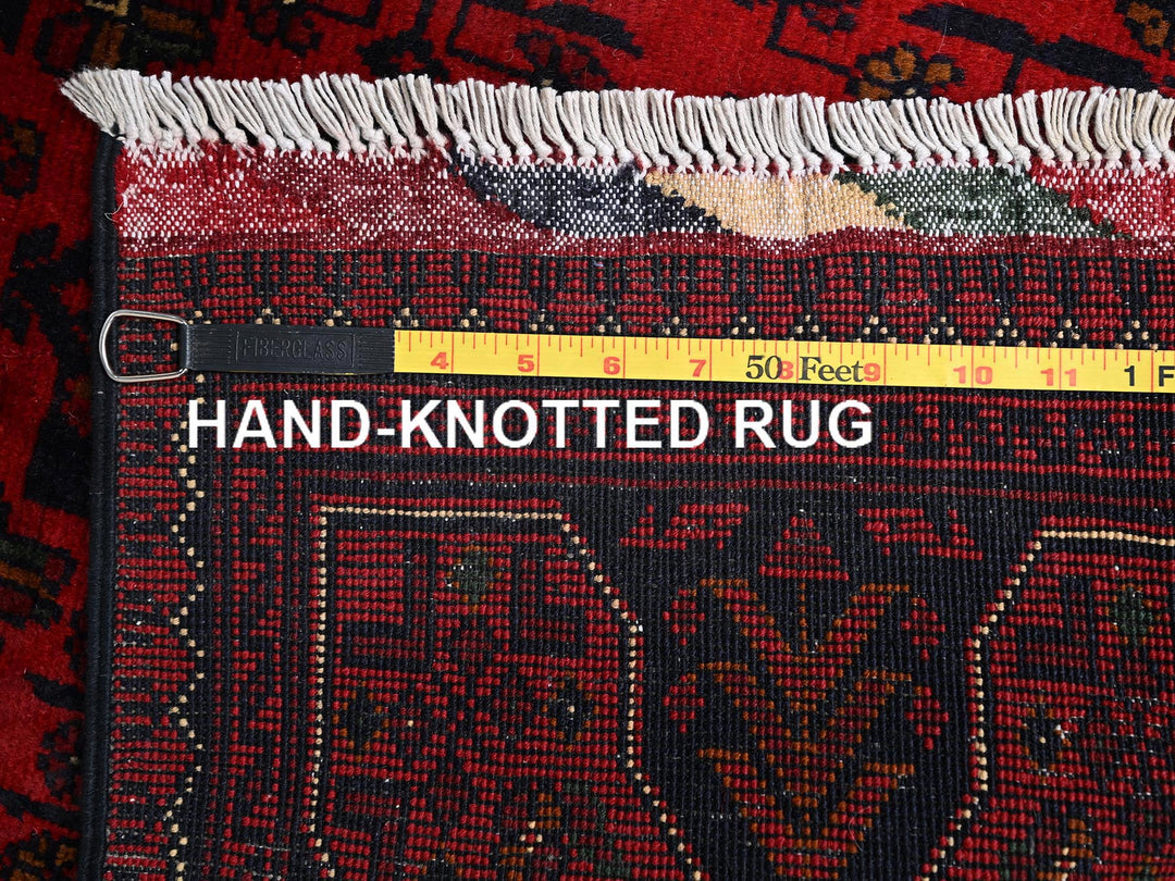 2'8" x 4'0" New Hand Knotted Red Wool Rectangle Oriental Rug - MOA1022494