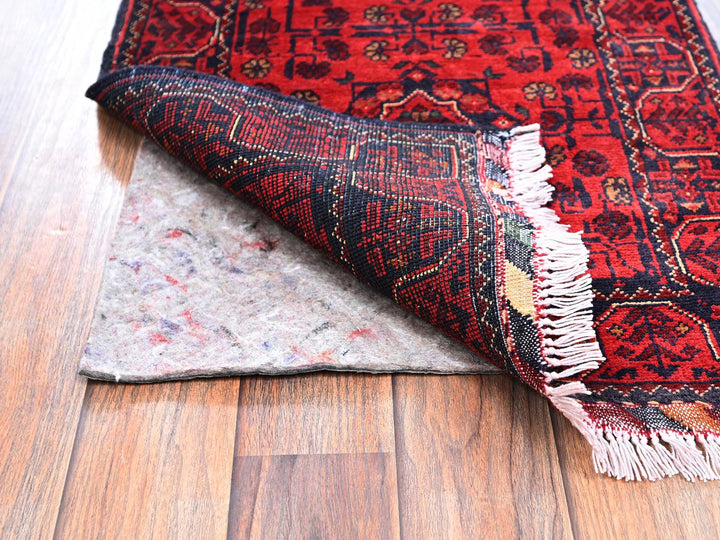 1'9" x 4'11" New Hand Knotted Red Wool Runner Oriental Rug - MOA1022495