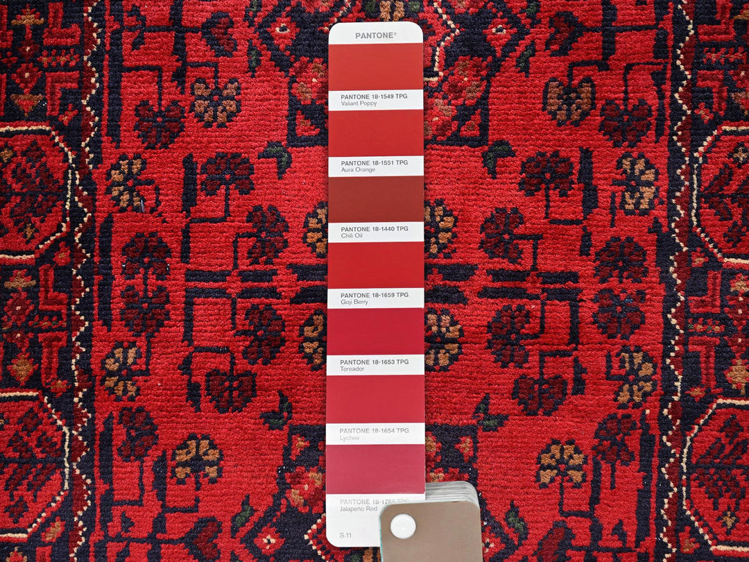 1'9" x 4'11" New Hand Knotted Red Wool Runner Oriental Rug - MOA1022495
