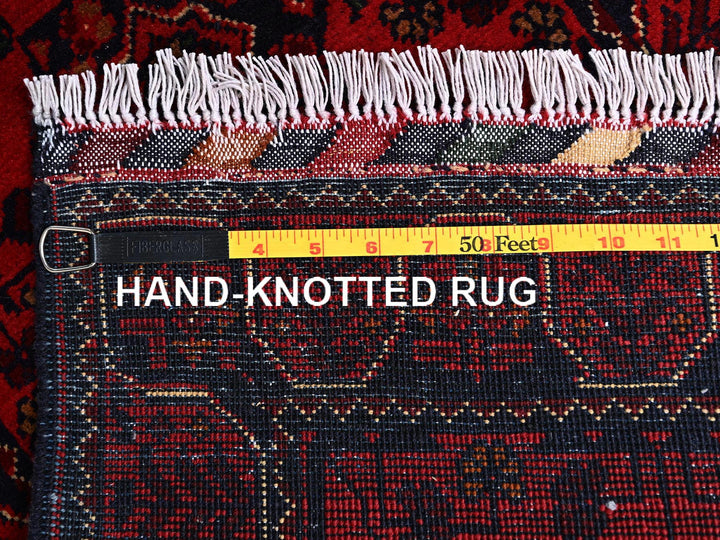 1'9" x 4'11" New Hand Knotted Red Wool Runner Oriental Rug - MOA1022495
