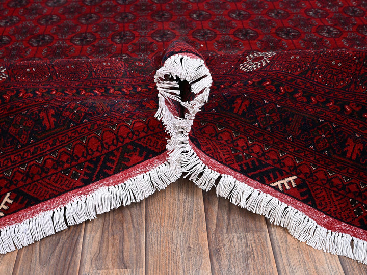 8'3" x 11'1" New Hand Knotted Red Wool Rectangle Oriental Rug - MOA1022496
