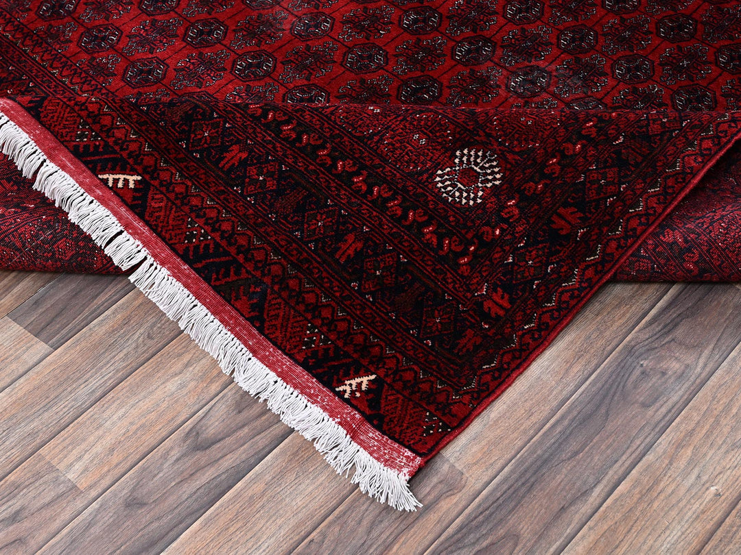 8'3" x 11'1" New Hand Knotted Red Wool Rectangle Oriental Rug - MOA1022496