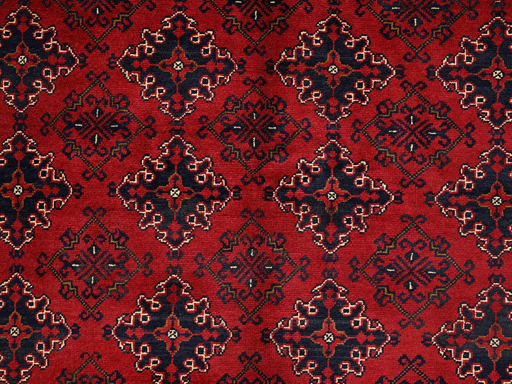 8'2" x 11'0" New Hand Knotted Red Wool Rectangle Oriental Rug - MOA1022497