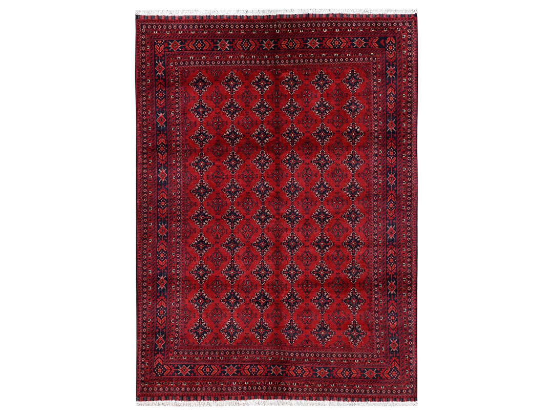 8'6" x 11'4" New Hand Knotted Red Wool Rectangle Oriental Rug - MOA1022498