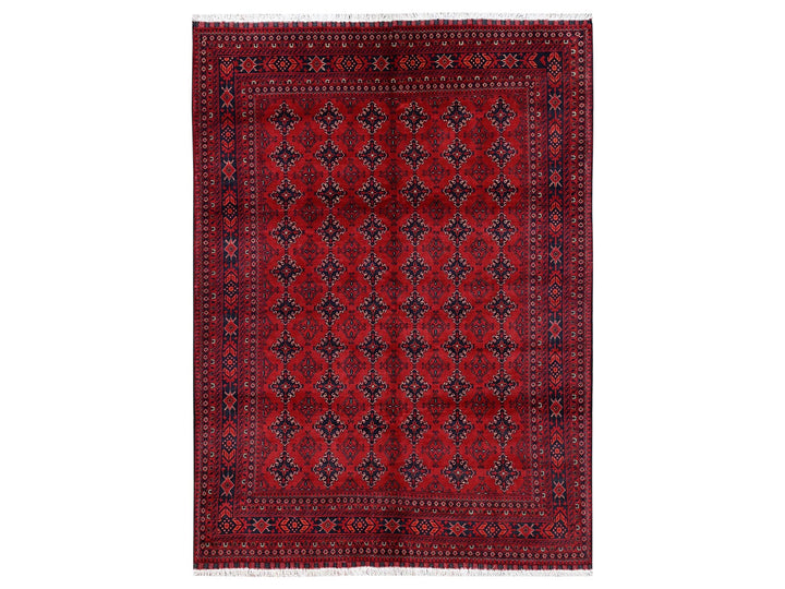 8'6" x 11'4" New Hand Knotted Red Wool Rectangle Oriental Rug - MOA1022498