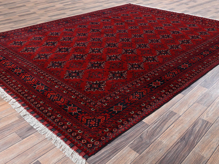 8'6" x 11'4" New Hand Knotted Red Wool Rectangle Oriental Rug - MOA1022498