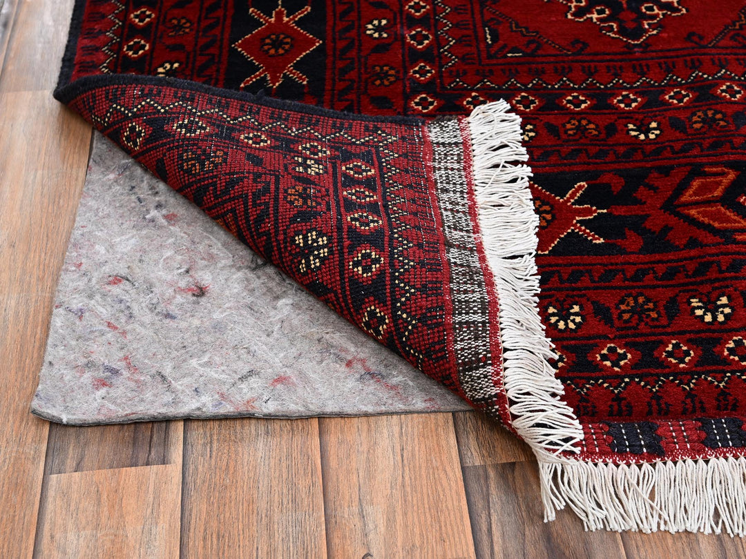 8'6" x 11'4" New Hand Knotted Red Wool Rectangle Oriental Rug - MOA1022498