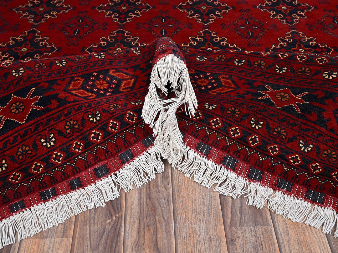 8'6" x 11'4" New Hand Knotted Red Wool Rectangle Oriental Rug - MOA1022498