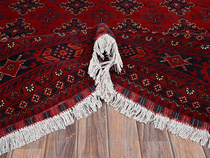8'6" x 11'4" New Hand Knotted Red Wool Rectangle Oriental Rug - MOA1022498