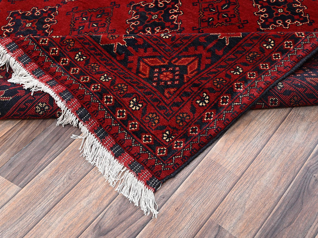 8'6" x 11'4" New Hand Knotted Red Wool Rectangle Oriental Rug - MOA1022498