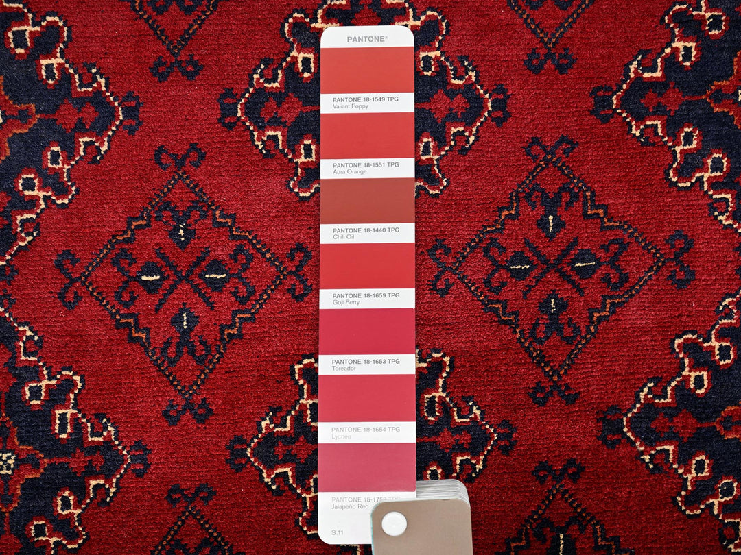 8'6" x 11'4" New Hand Knotted Red Wool Rectangle Oriental Rug - MOA1022498