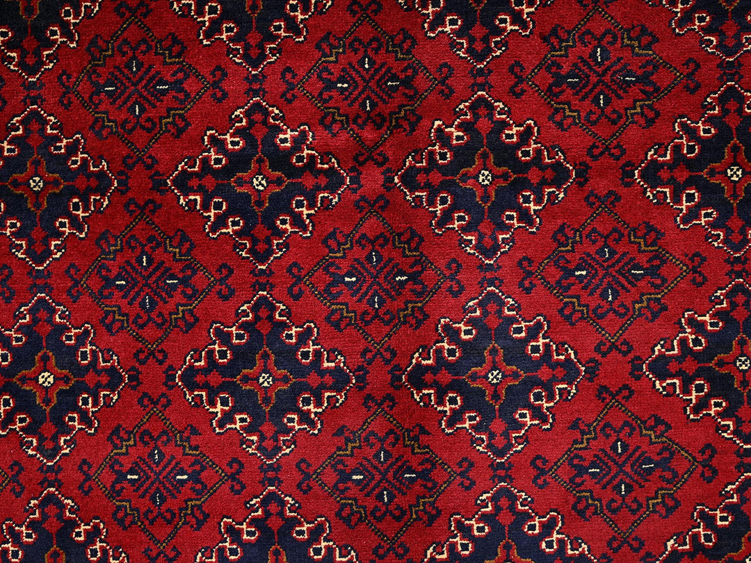 8'2" x 11'0" New Hand Knotted Red Wool Rectangle Oriental Rug - MOA1022499
