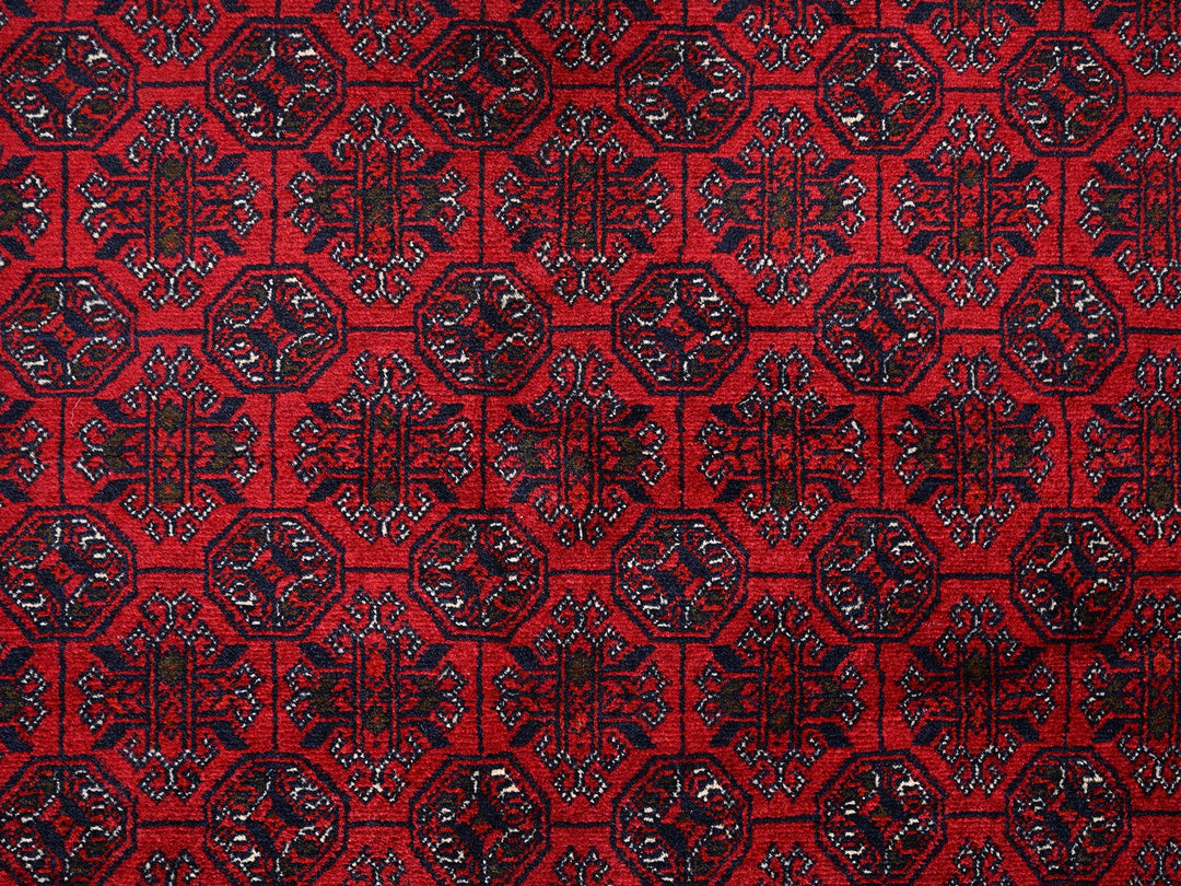 6'5" x 9'5" New Hand Knotted Red Wool Rectangle Oriental Rug - MOA1022502