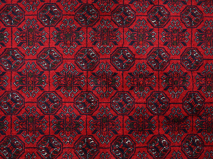 6'5" x 9'5" New Hand Knotted Red Wool Rectangle Oriental Rug - MOA1022502