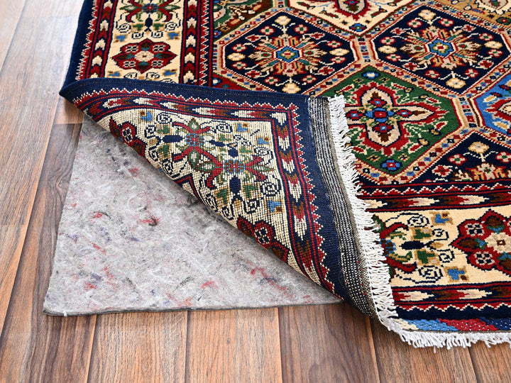 4'2" x 4'4" New Hand Knotted Multicolored Wool Square Oriental Rug - MOA1022503