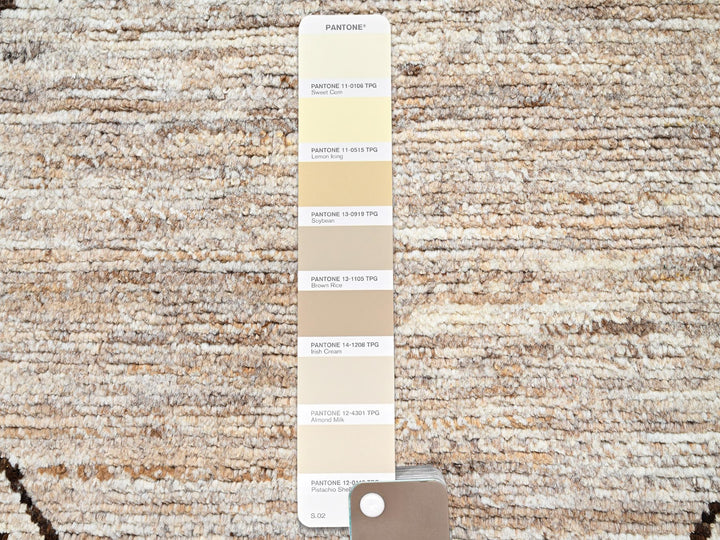 10'4" x 14'2" New Hand Knotted Brown Wool Rectangle Oriental Rug - MOA1022515