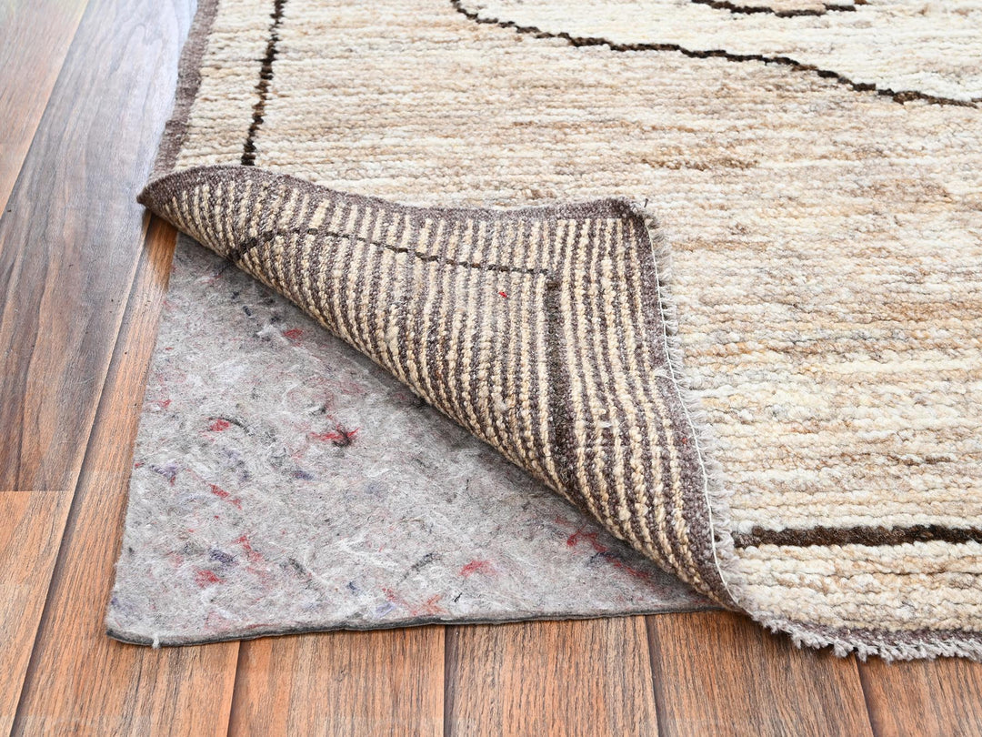 5'2" x 7'0" New Hand Knotted Brown Wool Rectangle Oriental Rug - MOA1022518