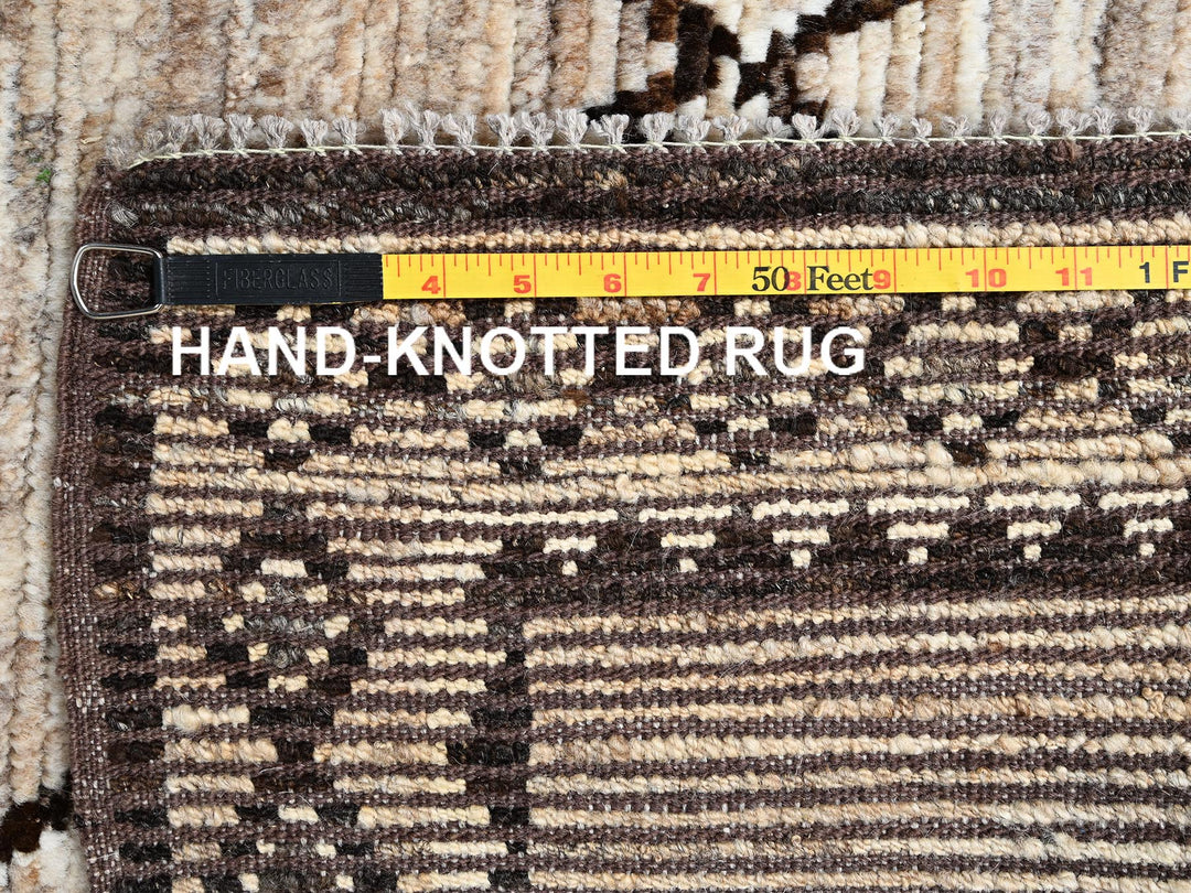 5'3" x 7'1" New Hand Knotted Brown Wool Rectangle Oriental Rug - MOA1022521