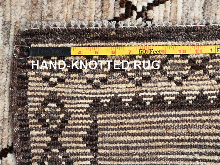 5'3" x 7'1" New Hand Knotted Brown Wool Rectangle Oriental Rug - MOA1022521