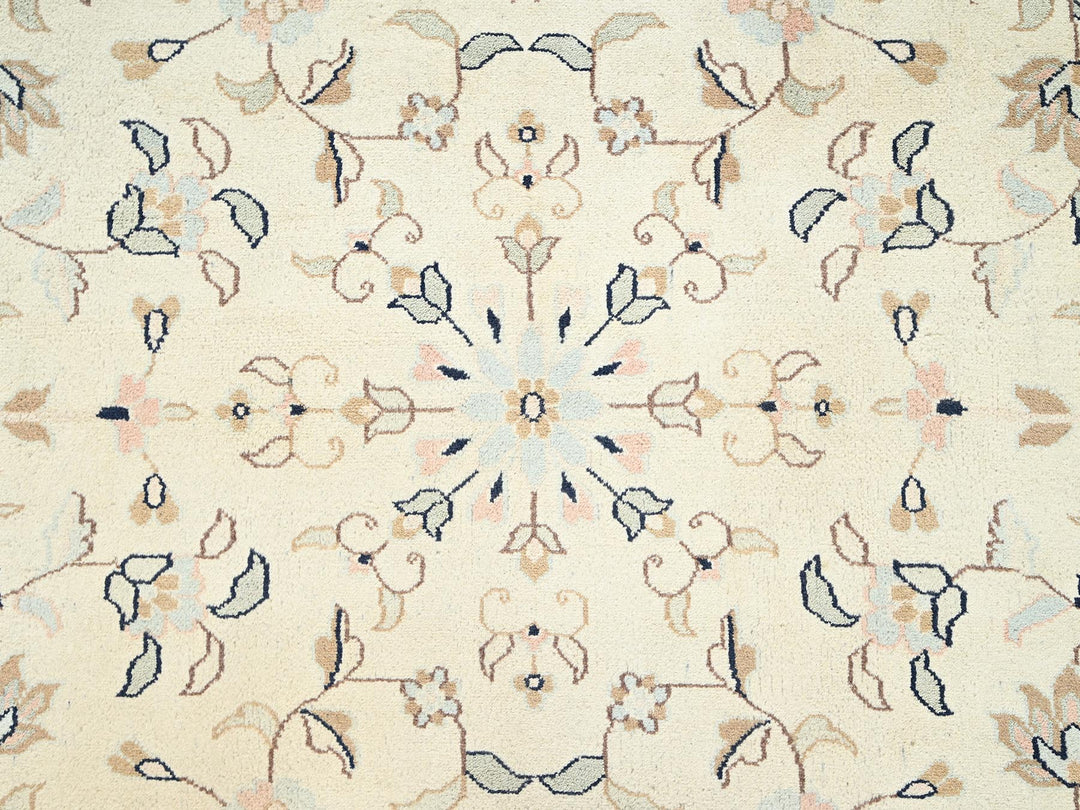 11'11" x 17'5" New Hand Knotted Ivory Wool Rectangle Oriental Rug - MOA1022528