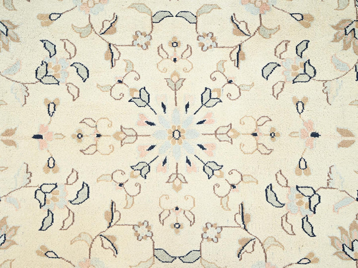 11'11" x 17'5" New Hand Knotted Ivory Wool Rectangle Oriental Rug - MOA1022528