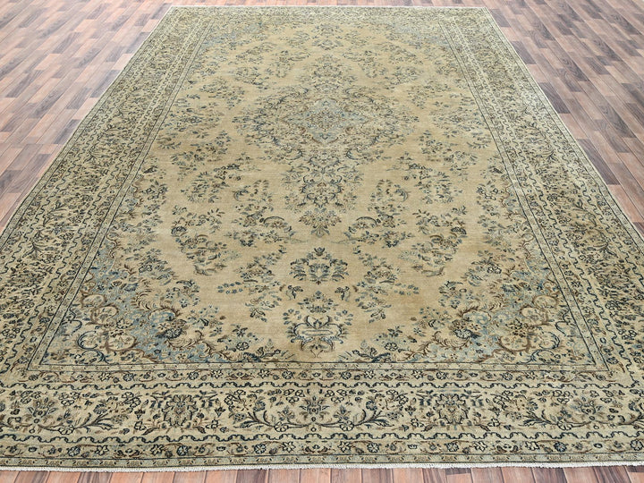 10'0" x 18'5" Vintage Hand Knotted Brown Wool Rectangle Oriental Rug - MOA1022531