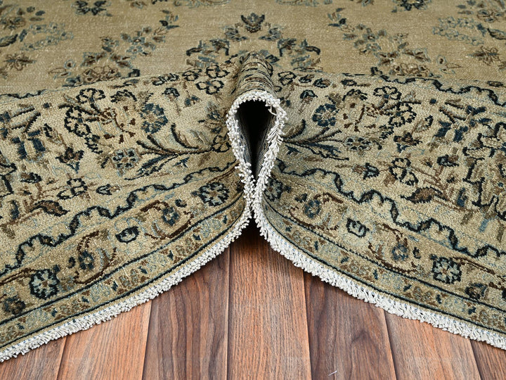 10'0" x 18'5" Vintage Hand Knotted Brown Wool Rectangle Oriental Rug - MOA1022531