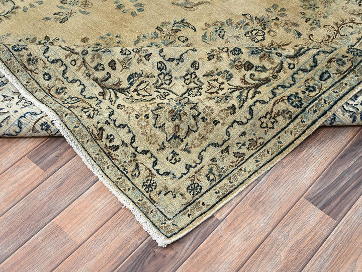 10'0" x 18'5" Vintage Hand Knotted Brown Wool Rectangle Oriental Rug - MOA1022531
