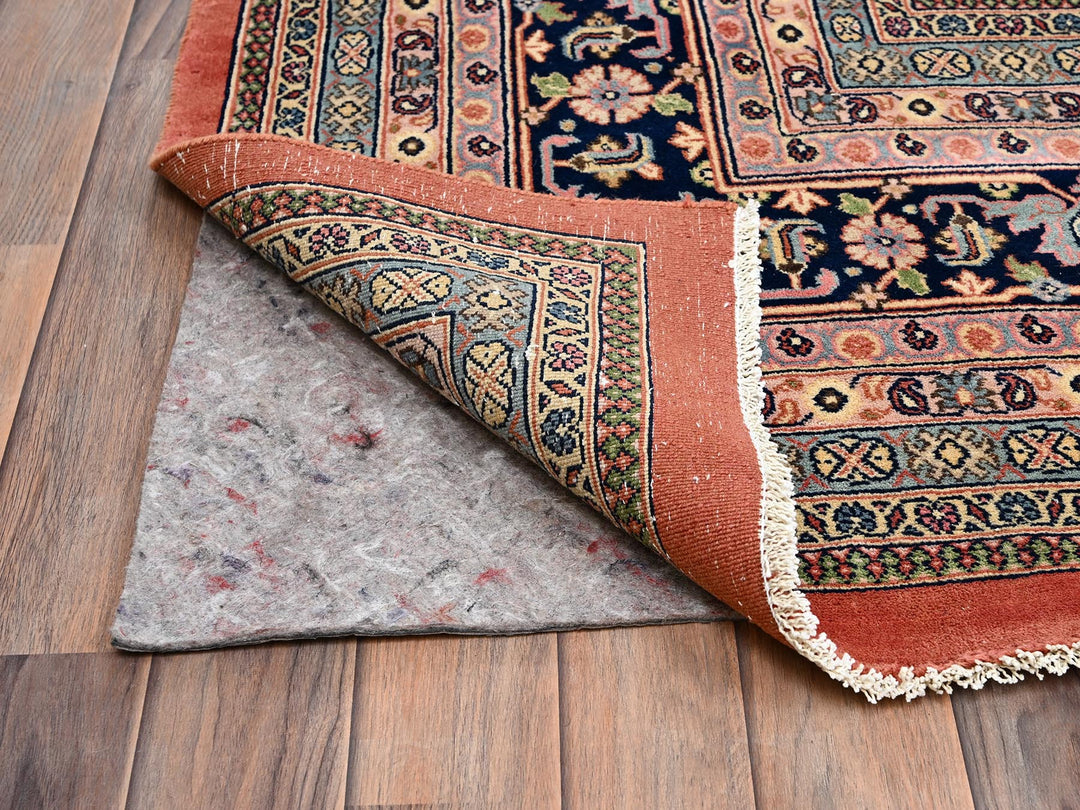 11'9" x 18'0" Vintage Hand Knotted Brown Wool Rectangle Oriental Rug - MOA1022536