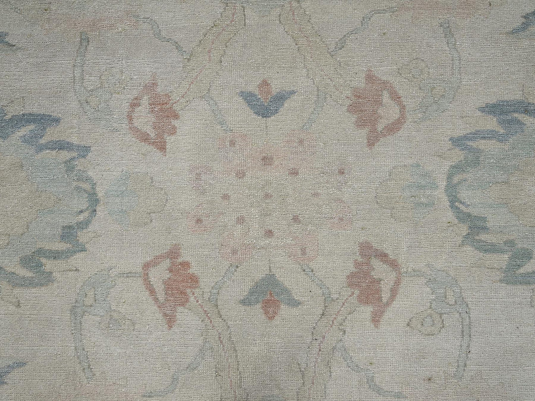 13'5" x 19'3" Vintage Hand Knotted Ivory Wool Rectangle Oriental Rug - MOA1022537