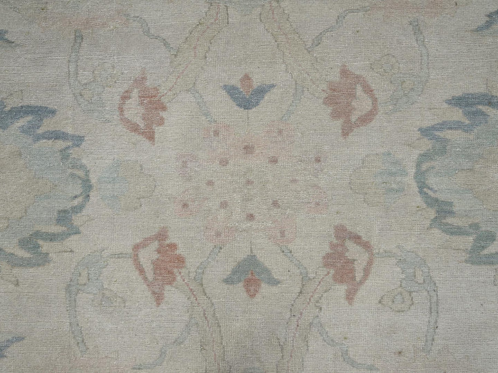 13'5" x 19'3" Vintage Hand Knotted Ivory Wool Rectangle Oriental Rug - MOA1022537
