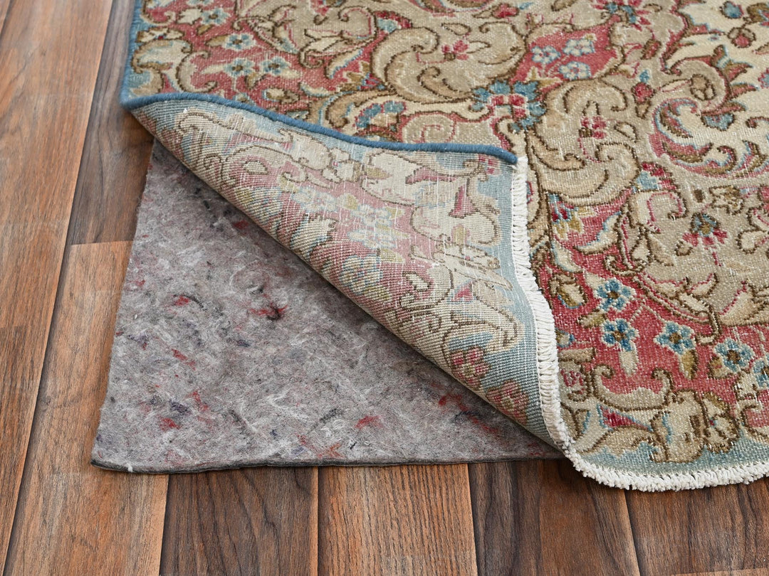 7'11" x 10'7" Vintage Hand Knotted Blue Wool Rectangle Oriental Rug - MOA1022541