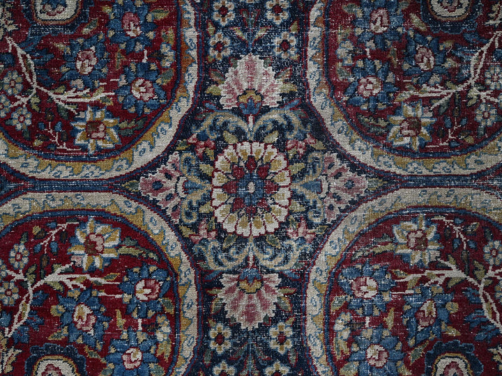 11'8" x 17'0" Vintage Hand Knotted Ivory Wool Rectangle Oriental Rug - MOA1022543