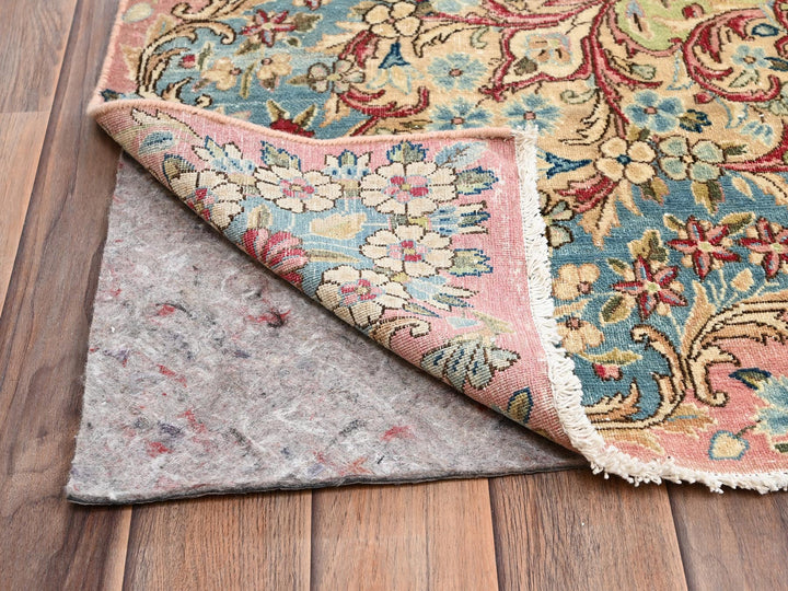 12'4" x 18'4" Vintage Hand Knotted Pink Wool Rectangle Oriental Rug - MOA1022544