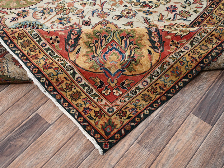 12'0" x 18'4" New Hand Knotted Ivory Wool Rectangle Oriental Rug - MOA1022546