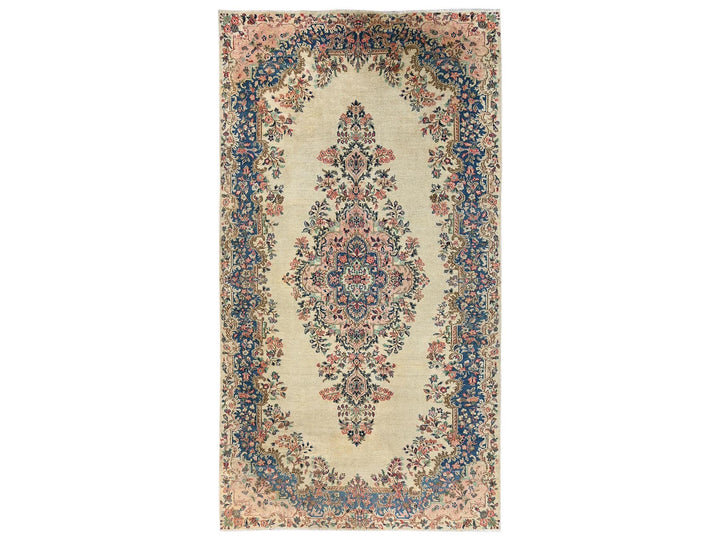 5'11" x 11'5" Vintage Hand Knotted Ivory Wool Runner Oriental Rug - MOA1022551