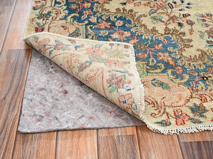5'11" x 11'5" Vintage Hand Knotted Ivory Wool Runner Oriental Rug - MOA1022551