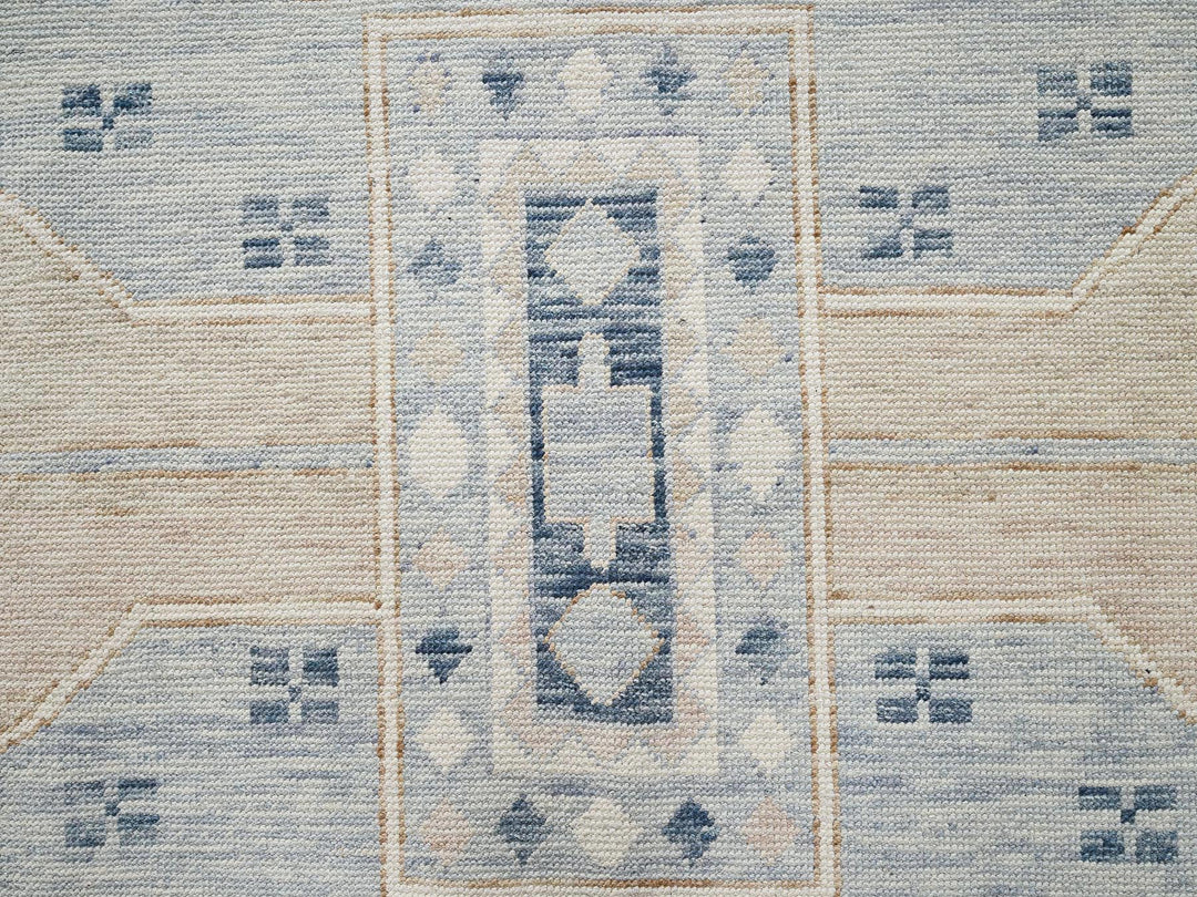 9'11" x 14'1" New Hand Knotted Grey Wool Rectangle Oriental Rug - MOA1022560