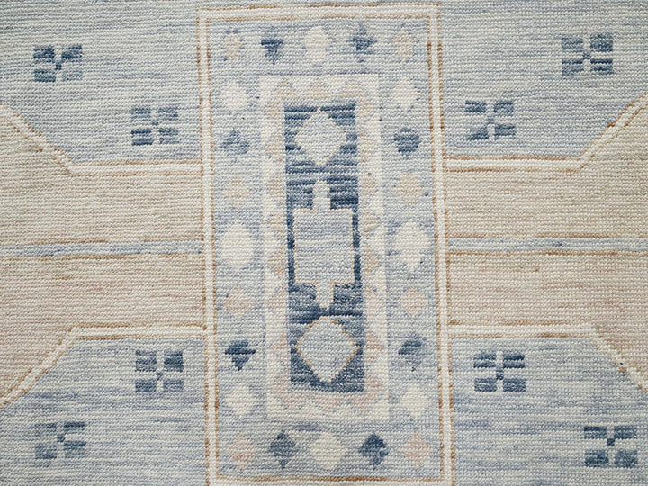 9'11" x 14'1" New Hand Knotted Grey Wool Rectangle Oriental Rug - MOA1022560