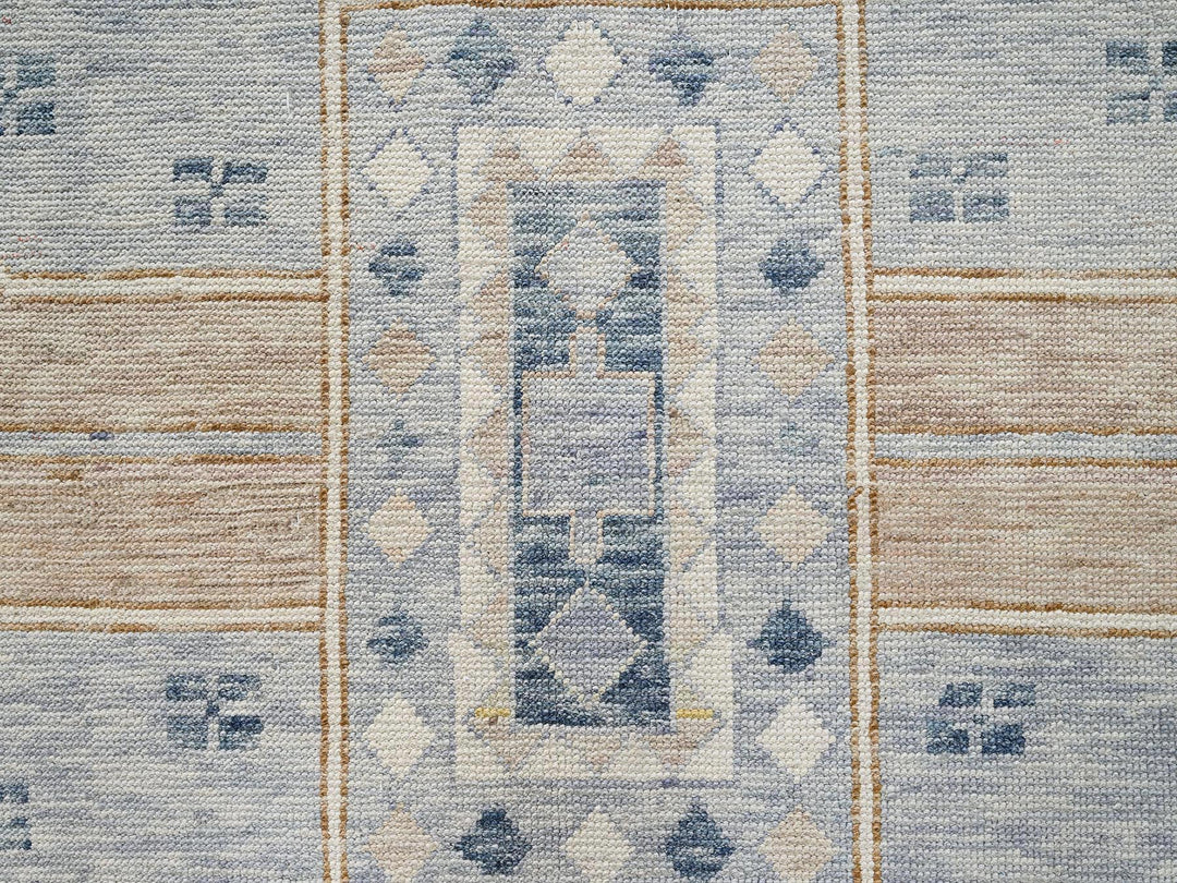 11'8" x 14'11" New Hand Knotted Grey Wool Rectangle Oriental Rug - MOA1022562