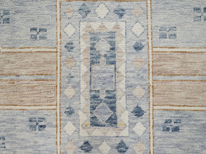 11'8" x 14'11" New Hand Knotted Grey Wool Rectangle Oriental Rug - MOA1022562