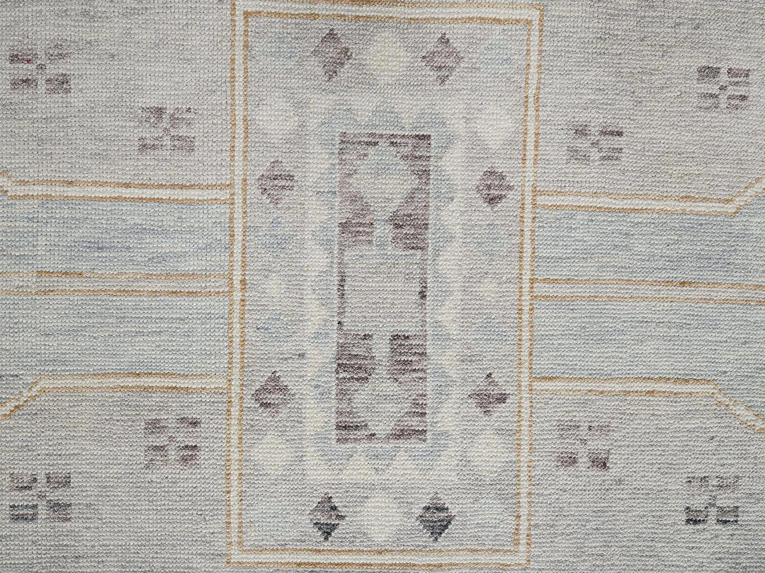11'6" x 14'10" New Hand Knotted Grey Wool Rectangle Oriental Rug - MOA1022565