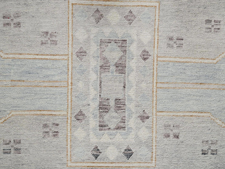 11'6" x 14'10" New Hand Knotted Grey Wool Rectangle Oriental Rug - MOA1022565