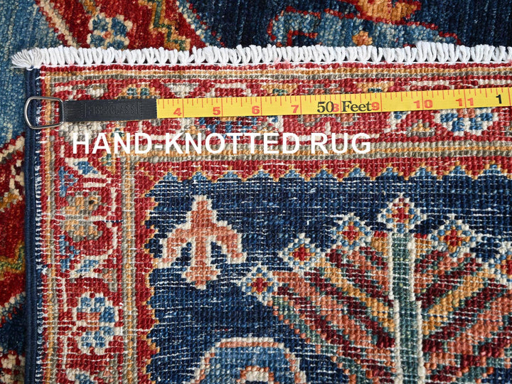 3'1" x 5'1" New Hand Knotted Blue Wool Rectangle Oriental Rug - MOA1022568