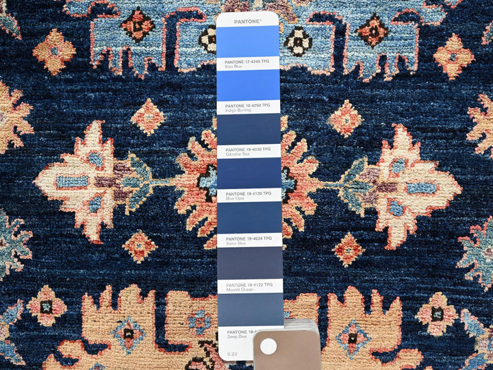 2'2" x 6'1" New Hand Knotted Blue Wool Runner Oriental Rug - MOA1022569