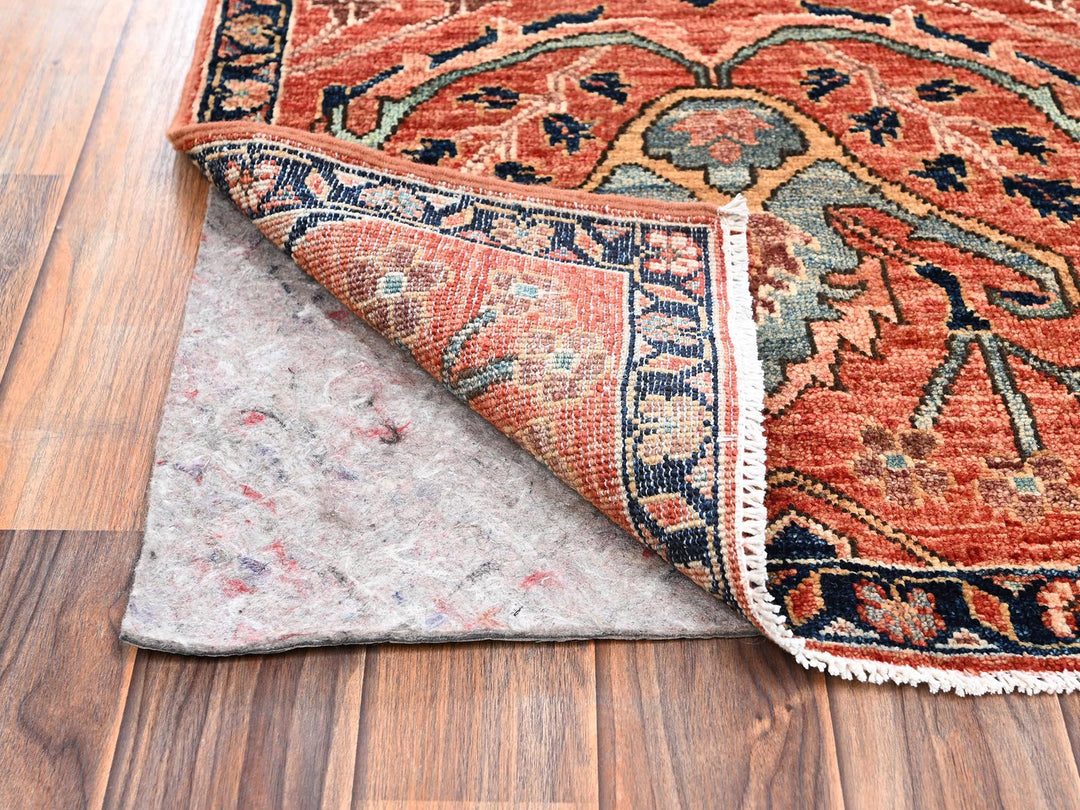 2'2" x 3'0" New Hand Knotted Orange Wool Rectangle Oriental Rug - MOA1022570